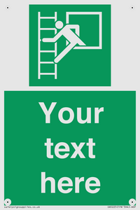 Custom Emergency Escape Ladder Sign